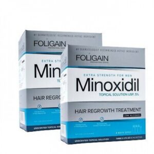 Срещу косопад и оплешивяване FOLIGAIN.N5 (Low Alcohol Formula) MINOXIDIL 5% 3x60ml за 3 месеца