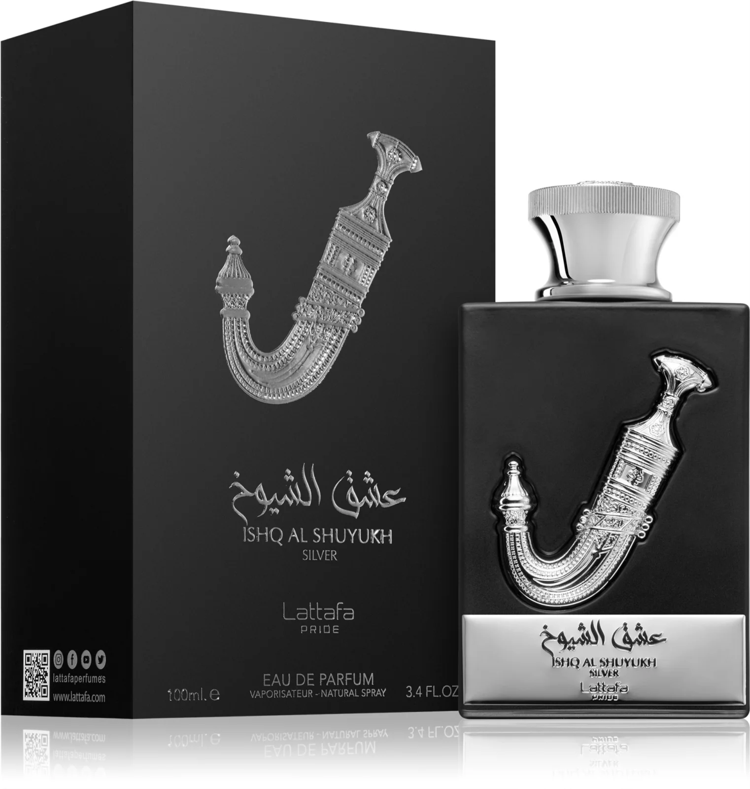 Парфюмна вода за мъже Lattafa Pride Ishq al Shuyukh Silver, 100ml EDP