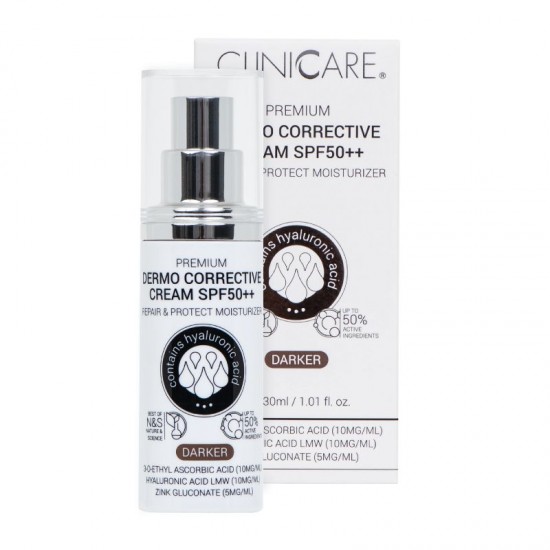 CLINICCARE Dermo Corrective Cream SPF50++ Матиращ слънцезащитен крем (darker)